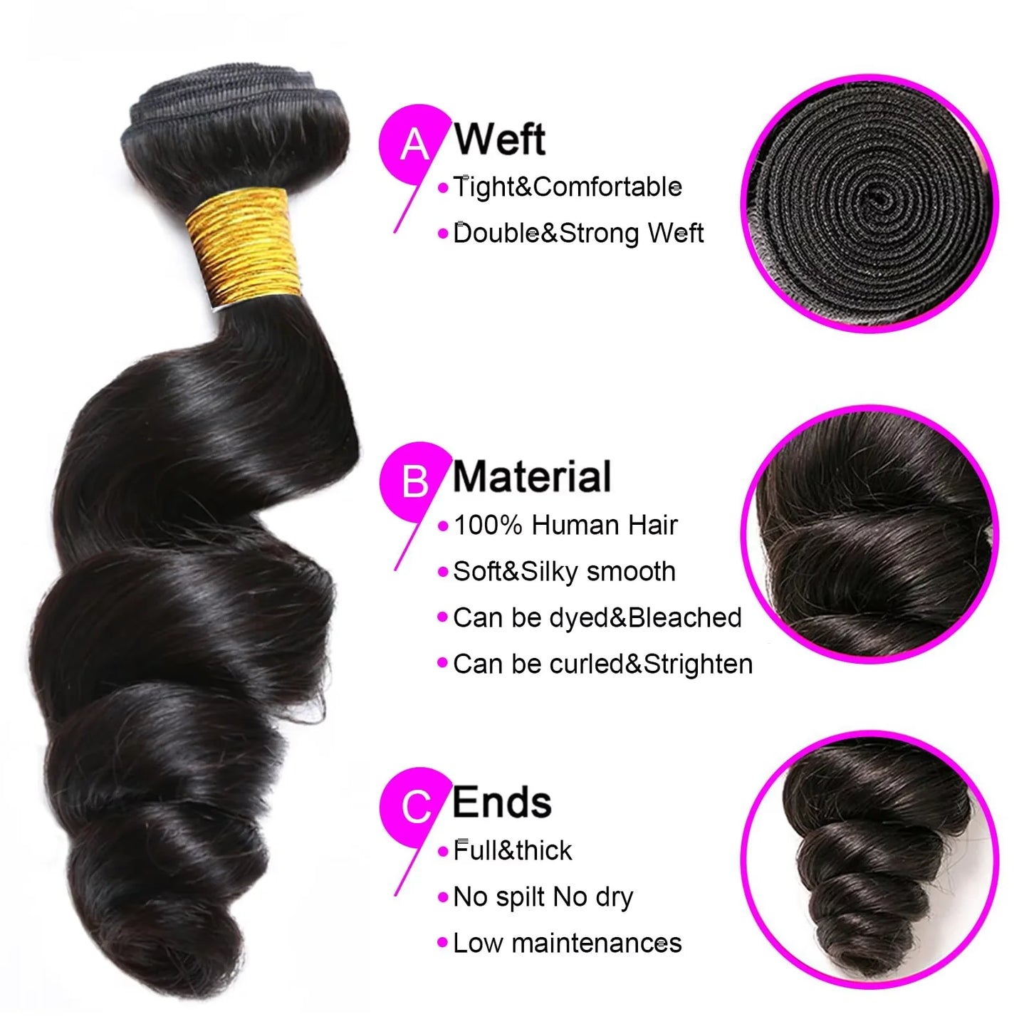 32 Inch Loose Wave Human Hair Bundles Raw Virgin Burmese Hair Weaves 1B Color Wavy Human Hair Extensions Sew Wigs Free Shipping
