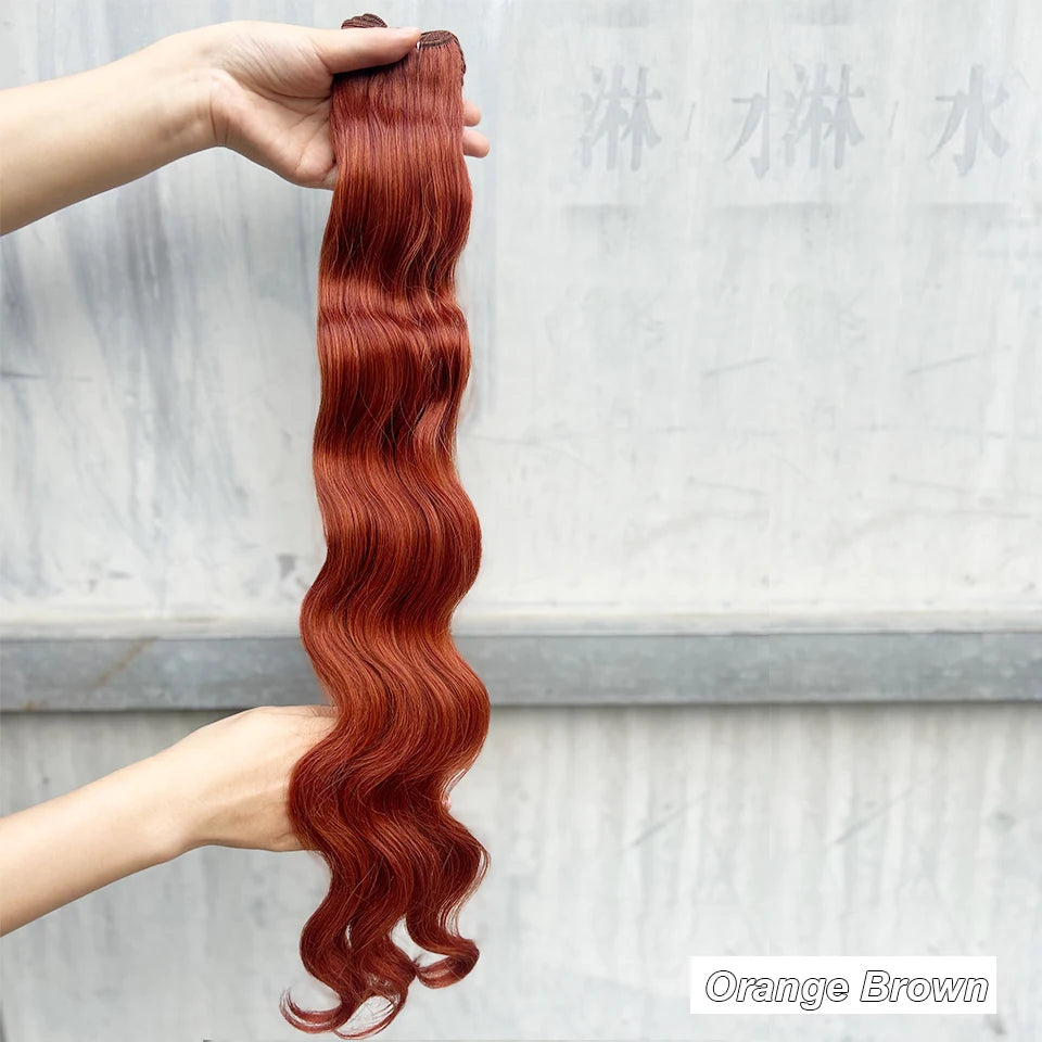 Magicae Synthetic Hair Extensions Body Wave Hair Bundles 26“ 150g Omber Blonde Weave High Temperature Fiber Body Ponytail Hair