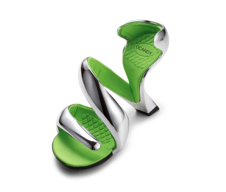 Snake-Shaped Bottomless Sandals Shoes Women Sexy High Heels Summer Shoes Design 2021 Lady Summer Sandals for Wedding