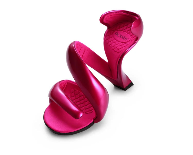 Snake-Shaped Bottomless Sandals Shoes Women Sexy High Heels Summer Shoes Design 2021 Lady Summer Sandals for Wedding