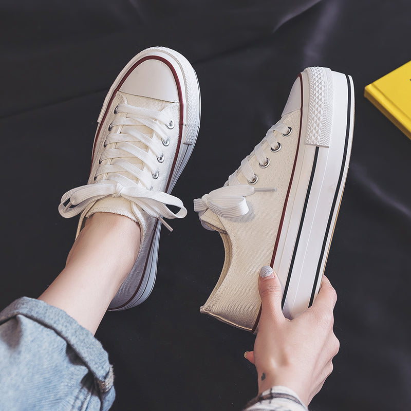 Ulzzang K-style Increased Student Casual White Shoes