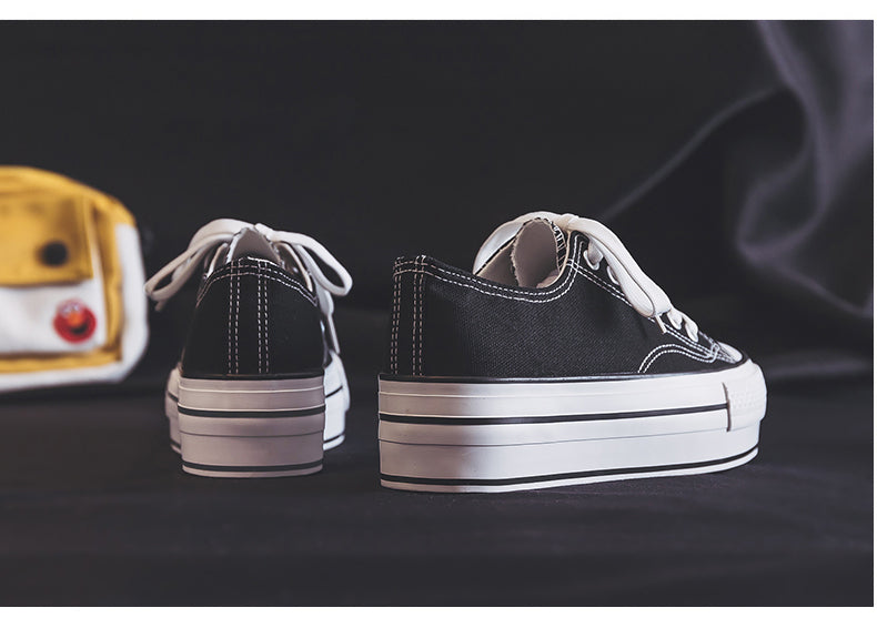 Ulzzang K-style Increased Student Casual White Shoes