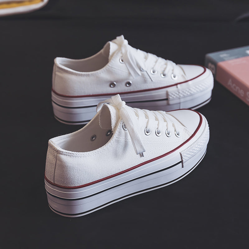 Ulzzang K-style Increased Student Casual White Shoes