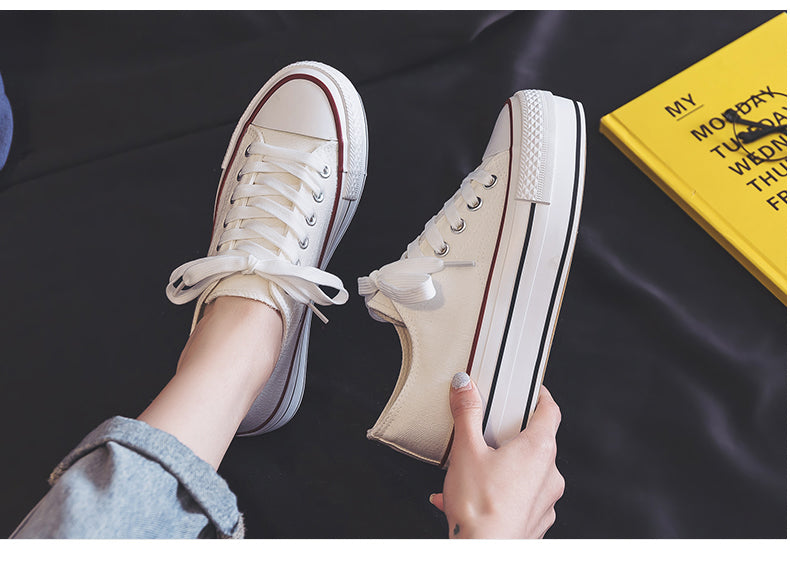 Ulzzang K-style Increased Student Casual White Shoes