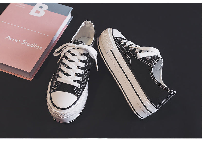 Ulzzang K-style Increased Student Casual White Shoes