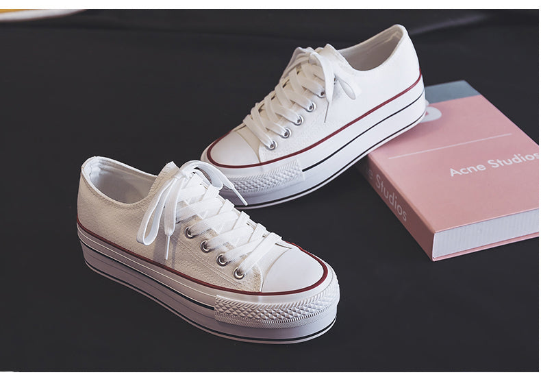 Ulzzang K-style Increased Student Casual White Shoes