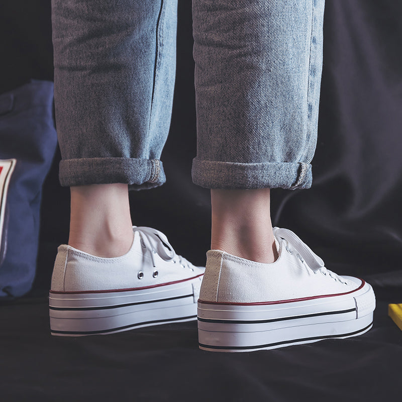 Ulzzang K-style Increased Student Casual White Shoes