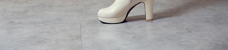 White Not over the Knee Boots Women's Boots Chunky Heel High Heels 2023 Autumn and Winter New Slim Looking Knee-High Boots