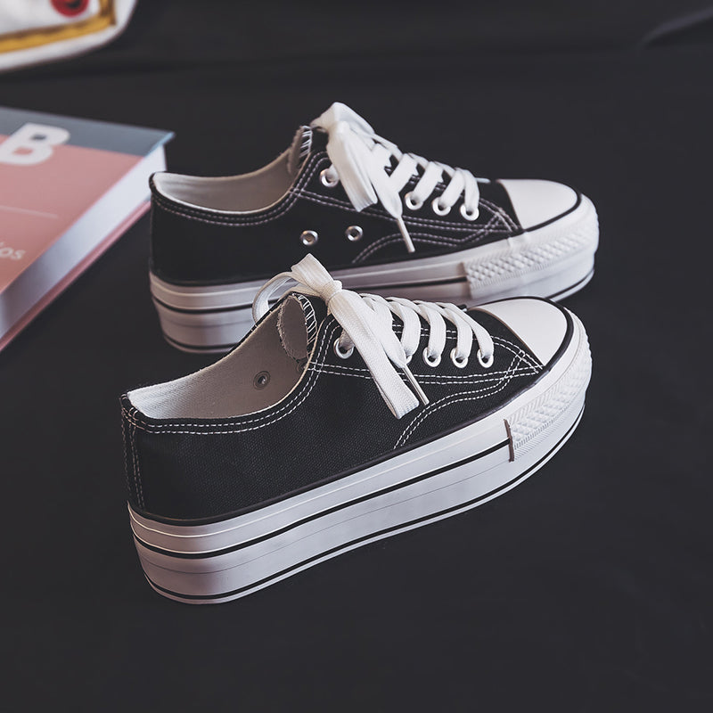 Ulzzang K-style Increased Student Casual White Shoes