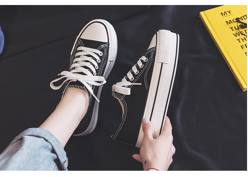 Ulzzang K-style Increased Student Casual White Shoes