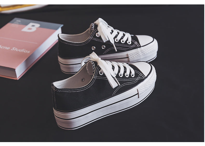 Ulzzang K-style Increased Student Casual White Shoes