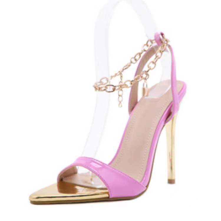 Women Peep-Toe High-Heeled Sandals Big Size 43 plus Size Stiletto Heel High Heels
