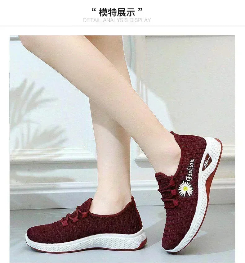 NEW Women's Light Running Shoes Adult Sneakers Net Shoes Comfortable Soft Soled Sneakers Women's Breathable Casual Single Shoes