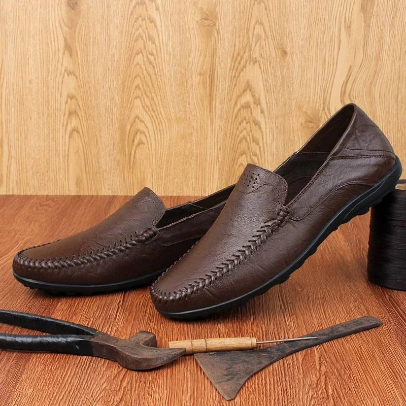 Fashion Leather Men Casual Shoes Luxury Brand Formal Men Loafers Moccasins Italian Breathable Slip on Male Boat Shoes Size 37-47