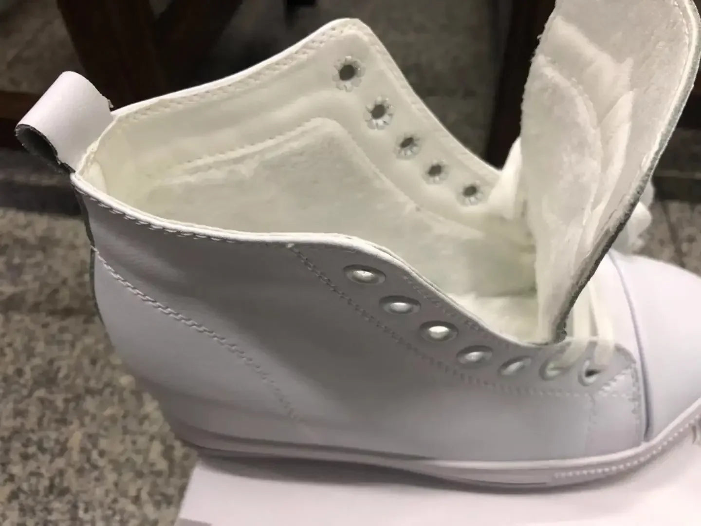 2025 Genuine Leather Shoes New Autumn Winter Lace-up High-top Women Sneaker Shoes High Heels Increase Within Wedges Casual Shoes