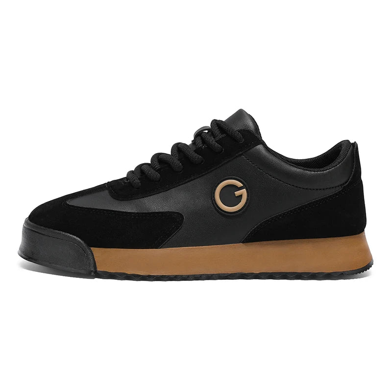 Classic Retro Black Sneakers Men Comfortable Suede Casual Shoes Men Luxury Brand Designer Shoes For Men Platform Flats Sneakers