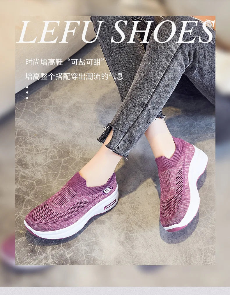 Women Orthopedic Walking Shoes Breathable Mesh Slip-On Sneakers Nursing Work Comfortable Casual Cushion Athletic Running Joggers