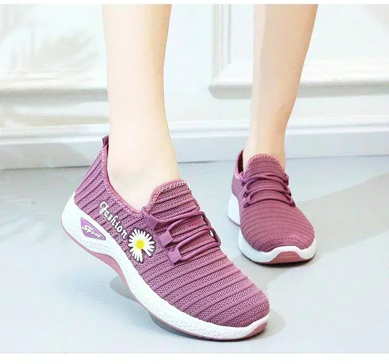 NEW Women's Light Running Shoes Adult Sneakers Net Shoes Comfortable Soft Soled Sneakers Women's Breathable Casual Single Shoes
