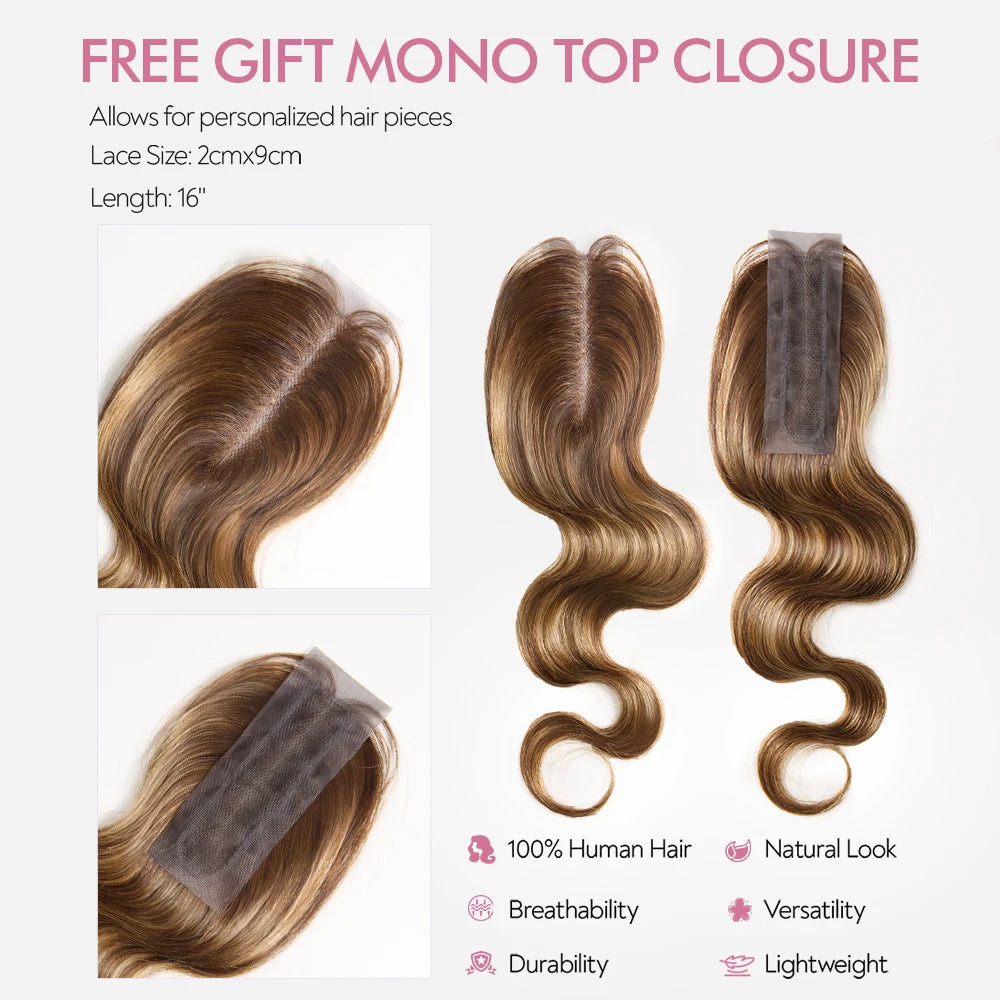 Body Wave Highlight Raw Bundles Human Hair 100% 4/27 Colored Brazilian Hair Extensions Quick Weaves Water Wave Bundles 3 Bundles