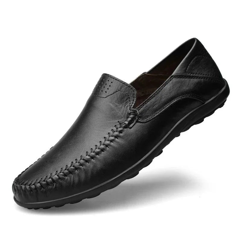 Fashion Leather Men Casual Shoes Luxury Brand Formal Men Loafers Moccasins Italian Breathable Slip on Male Boat Shoes Size 37-47