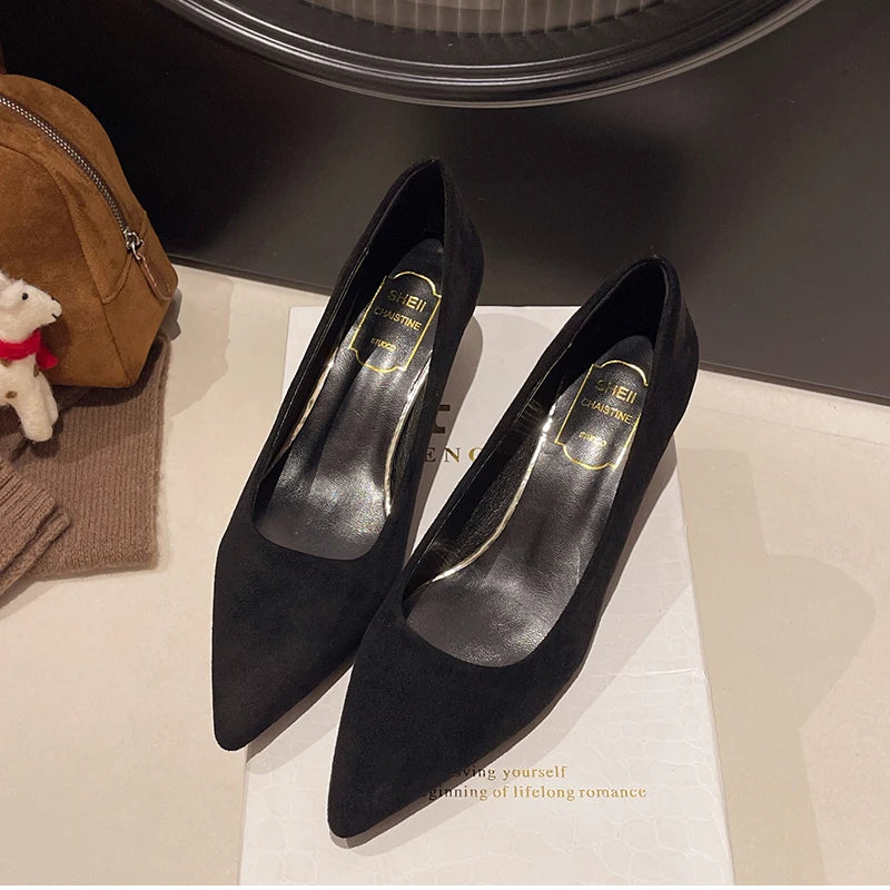 Leopard Print Women High Heel Shoes Fashion Pointed Toe Shallow Shoes Party Dress Ladies Pumps Shoes
