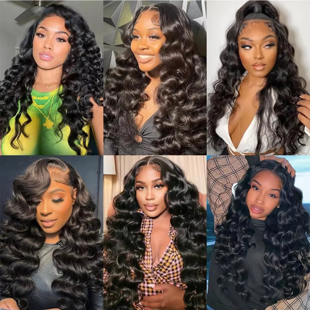 32 Inch Loose Wave Human Hair Bundles Raw Virgin Burmese Hair Weaves 1B Color Wavy Human Hair Extensions Sew Wigs Free Shipping