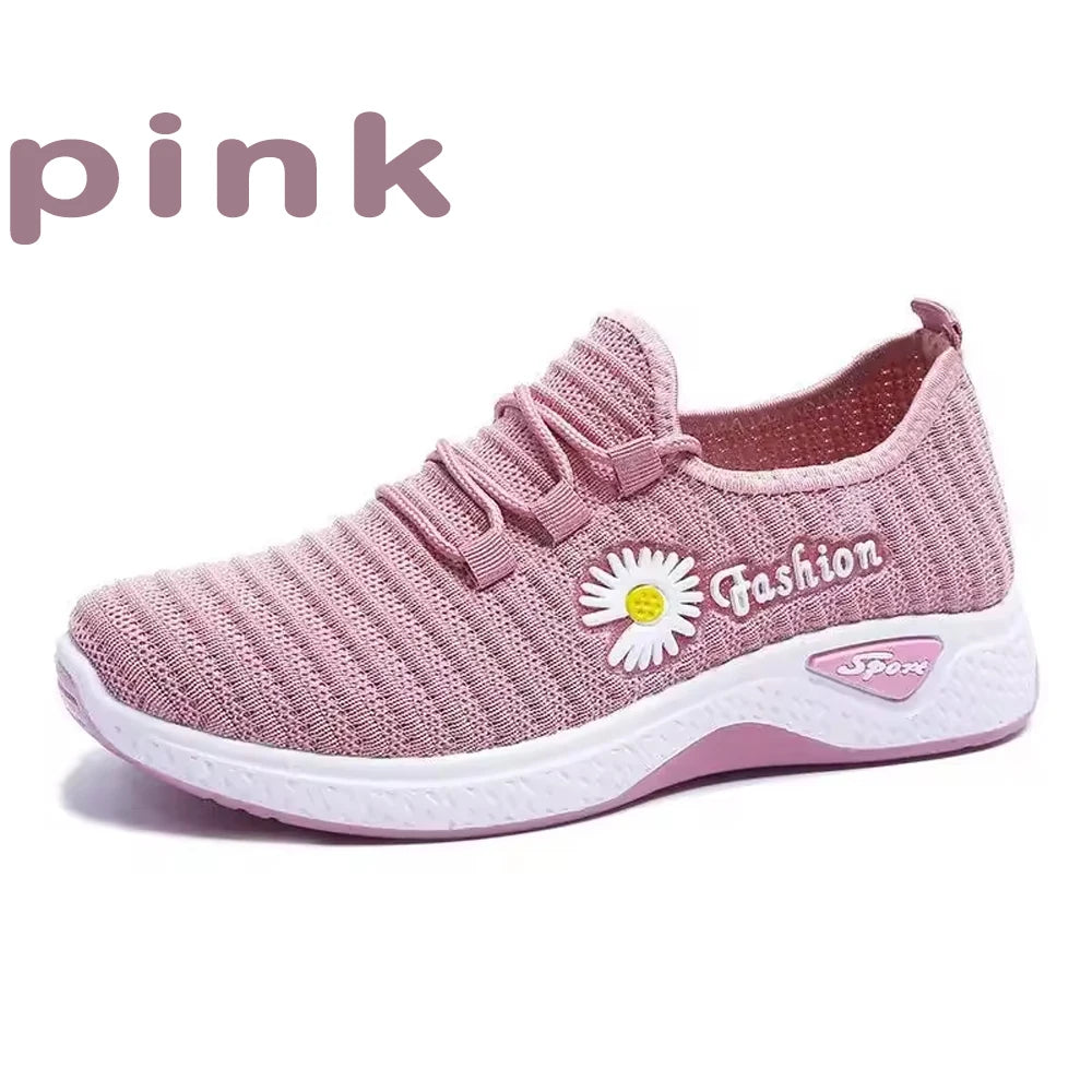 Women's Light Running Shoes Adult Sneakers,net Shoes, Comfortable Soft Soled Sneakers, Women's Breathable Casual Single Shoes