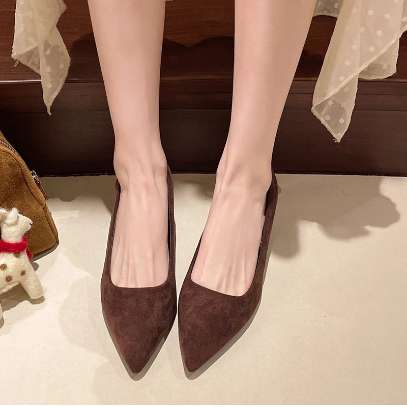 Leopard Print Women High Heel Shoes Fashion Pointed Toe Shallow Shoes Party Dress Ladies Pumps Shoes