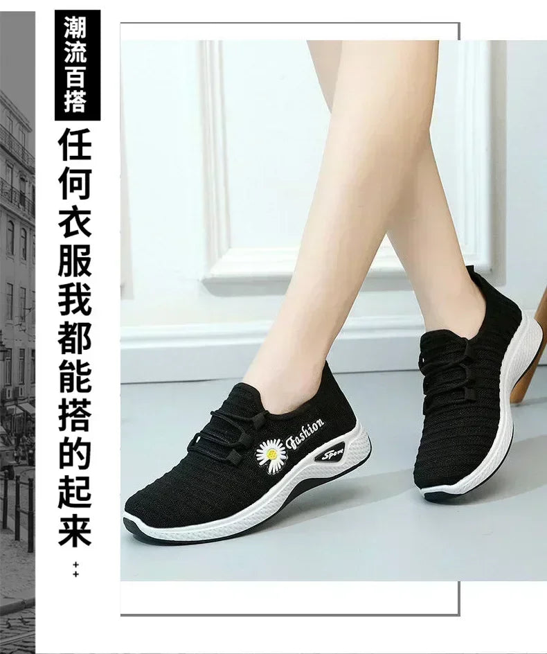 NEW Women's Light Running Shoes Adult Sneakers Net Shoes Comfortable Soft Soled Sneakers Women's Breathable Casual Single Shoes