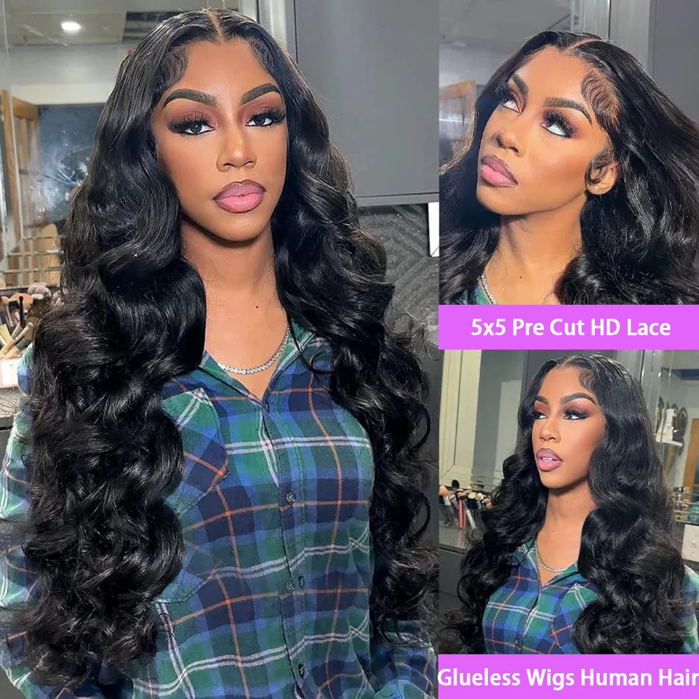 Body Wave 13x4 Lace Front Wigs Human Hair Brazilian 5x5 Glueless Human Hair Wig Pre Plucked 200 Density For Black Women 30 Inch
