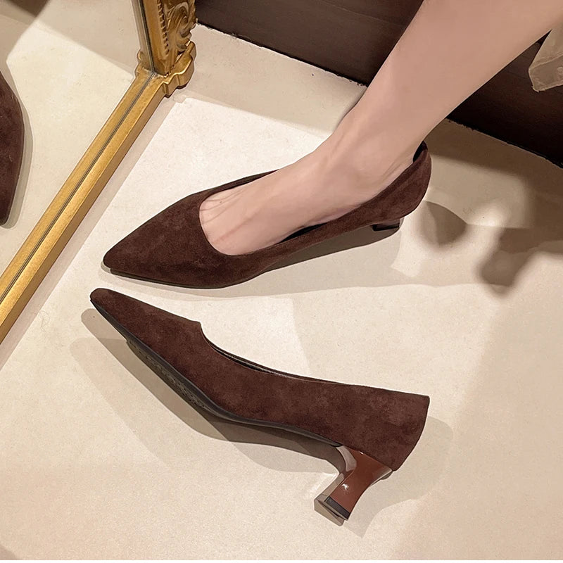 Leopard Print Women High Heel Shoes Fashion Pointed Toe Shallow Shoes Party Dress Ladies Pumps Shoes