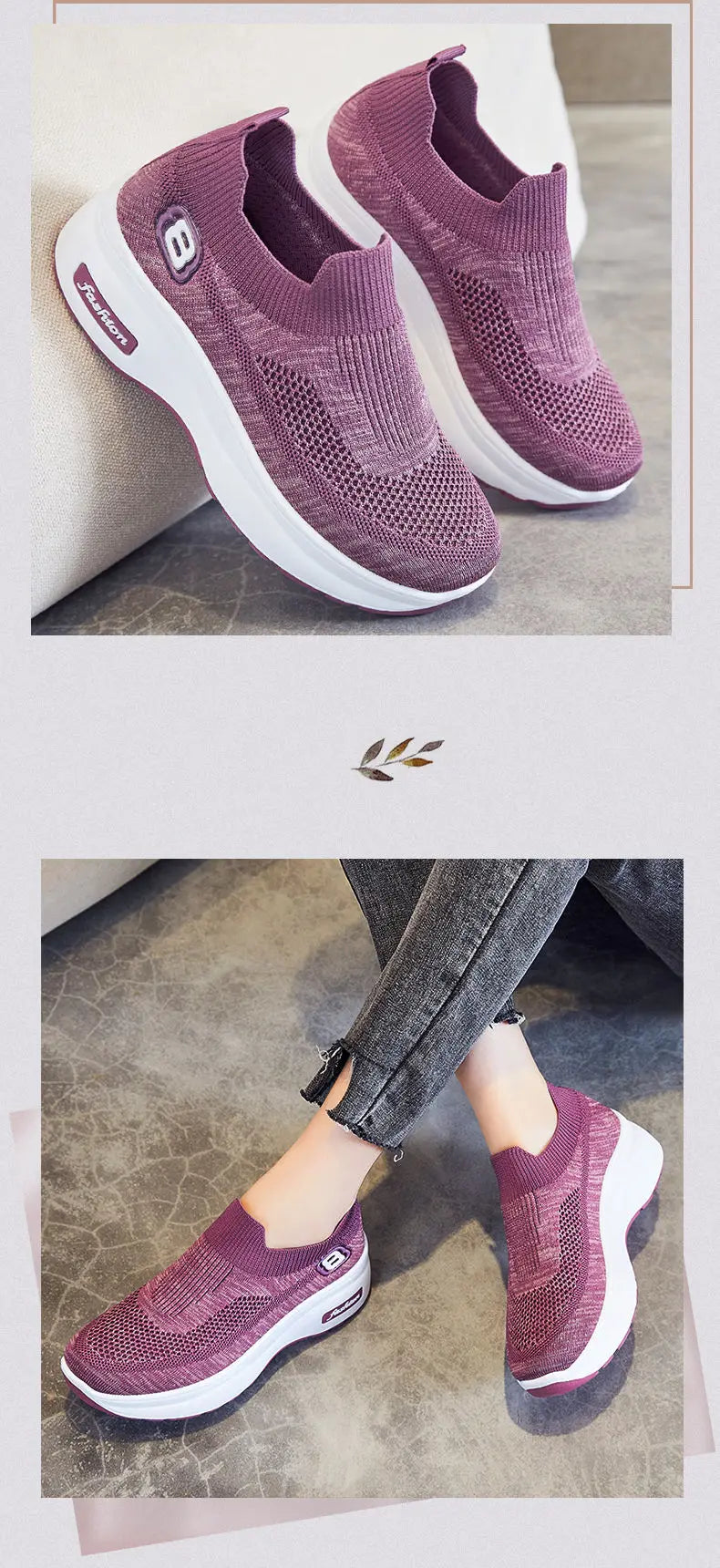 Women Orthopedic Walking Shoes Breathable Mesh Slip-On Sneakers Nursing Work Comfortable Casual Cushion Athletic Running Joggers