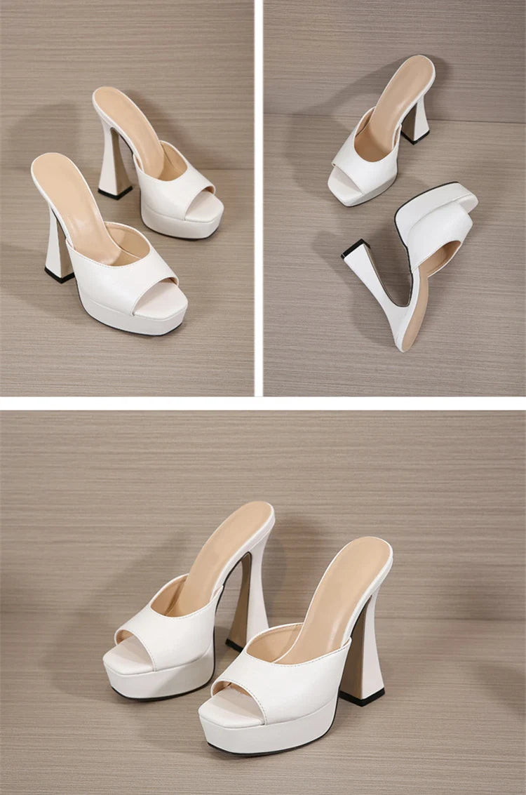Eilyken Designer Platform Extreme High Heels Women Slippers Peep Toe Banquet Shoes Summer Zapatillas De Mujer