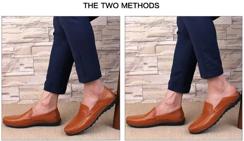 Fashion Leather Men Casual Shoes Luxury Brand Formal Men Loafers Moccasins Italian Breathable Slip on Male Boat Shoes Size 37-47