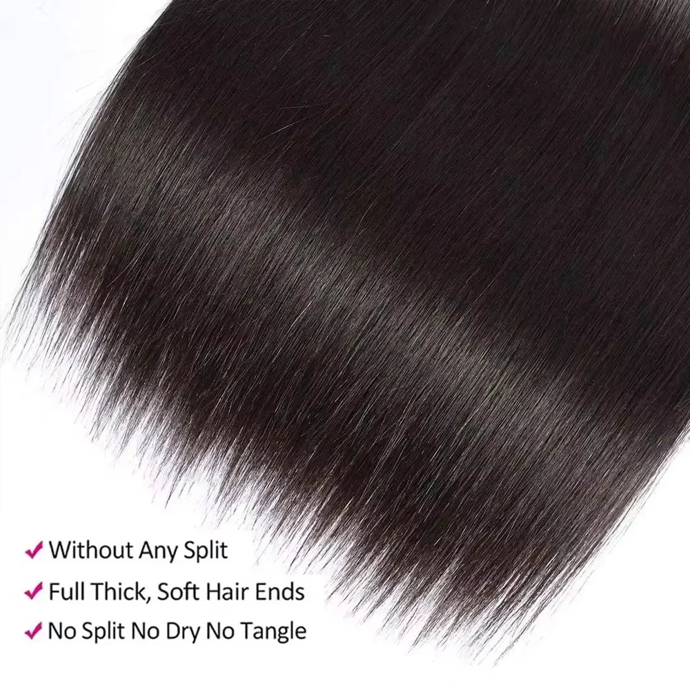 30 40 Inch Bone Straight 100% Bundles Deal Brazilian Virgin Human Hair 3 4 Bundles Raw Hair Extensions Natural Color Remy