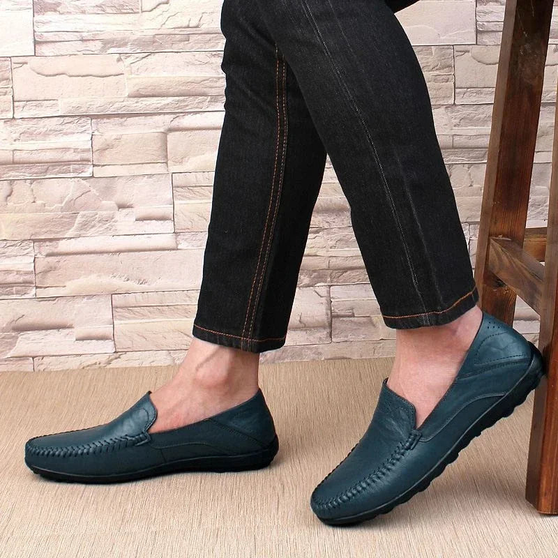 Fashion Leather Men Casual Shoes Luxury Brand Formal Men Loafers Moccasins Italian Breathable Slip on Male Boat Shoes Size 37-47