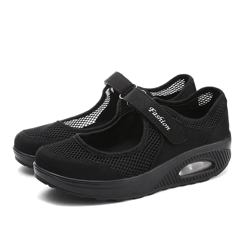 Women's Light Fashion Breathable Mesh Wedge Heels Shoes Casual Shoes Mesh Outdoor Sports Running Designer Sneakers 2024