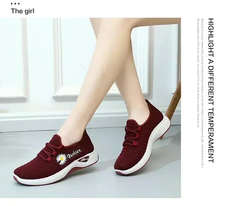 NEW Women's Light Running Shoes Adult Sneakers Net Shoes Comfortable Soft Soled Sneakers Women's Breathable Casual Single Shoes