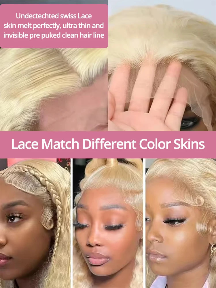 30 40 Inch 613 Honey Blonde Curly 13x6 HD Lace Frontal Human Hair Wigs Loose Deep Wave Brazilian Colored Wig For Women 200%