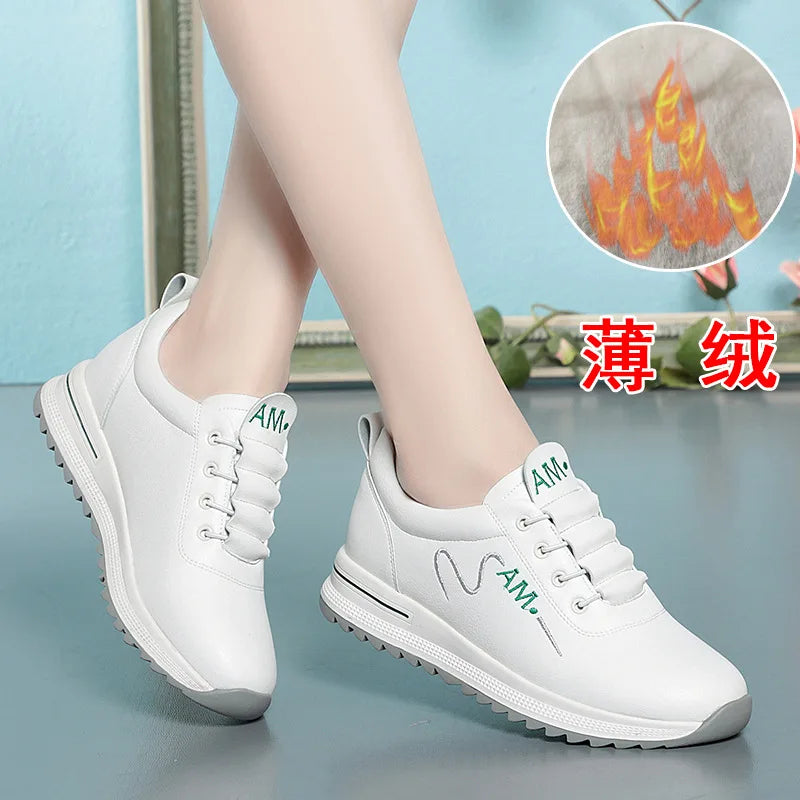 Little White Shoes Women's 2024 New Sports Casual Soft Single Shoes Spring Autumn Designer Sneakers Middle-aged And Elderly
