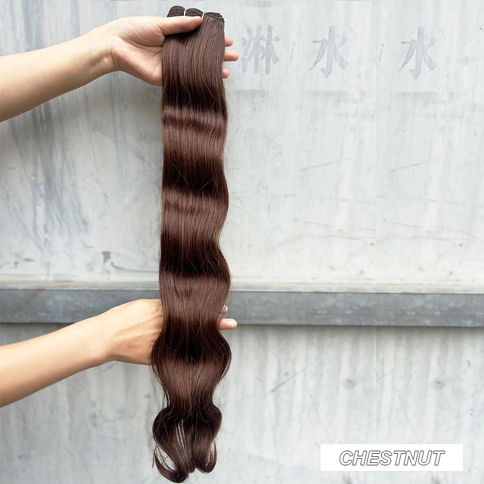 Magicae Synthetic Hair Extensions Body Wave Hair Bundles 26“ 150g Omber Blonde Weave High Temperature Fiber Body Ponytail Hair