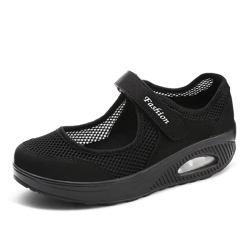 Women's Light Fashion Breathable Mesh Wedge Heels Shoes Casual Shoes Mesh Outdoor Sports Running Designer Sneakers 2024
