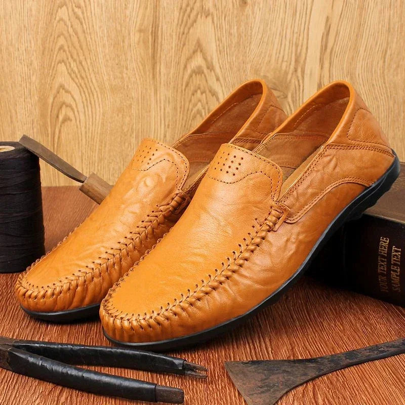 Fashion Leather Men Casual Shoes Luxury Brand Formal Men Loafers Moccasins Italian Breathable Slip on Male Boat Shoes Size 37-47