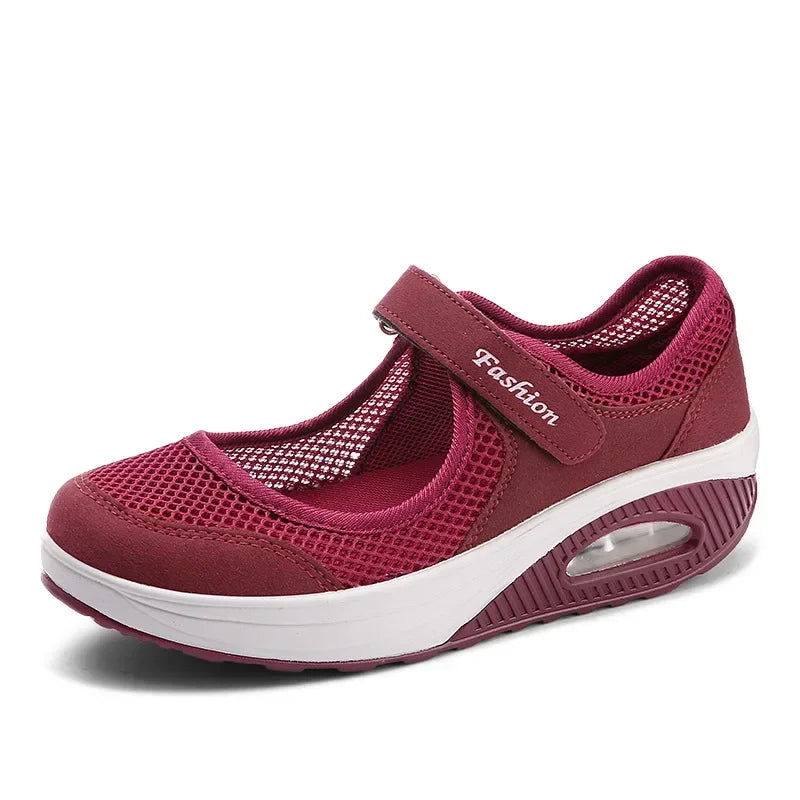 Women's Light Fashion Breathable Mesh Wedge Heels Shoes Casual Shoes Mesh Outdoor Sports Running Designer Sneakers 2024