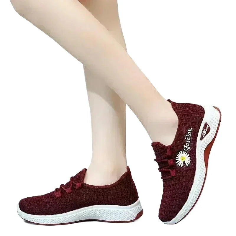Women's Light Running Shoes Adult Sneakers,net Shoes, Comfortable Soft Soled Sneakers, Women's Breathable Casual Single Shoes