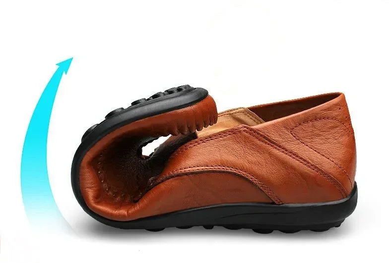 Fashion Leather Men Casual Shoes Luxury Brand Formal Men Loafers Moccasins Italian Breathable Slip on Male Boat Shoes Size 37-47