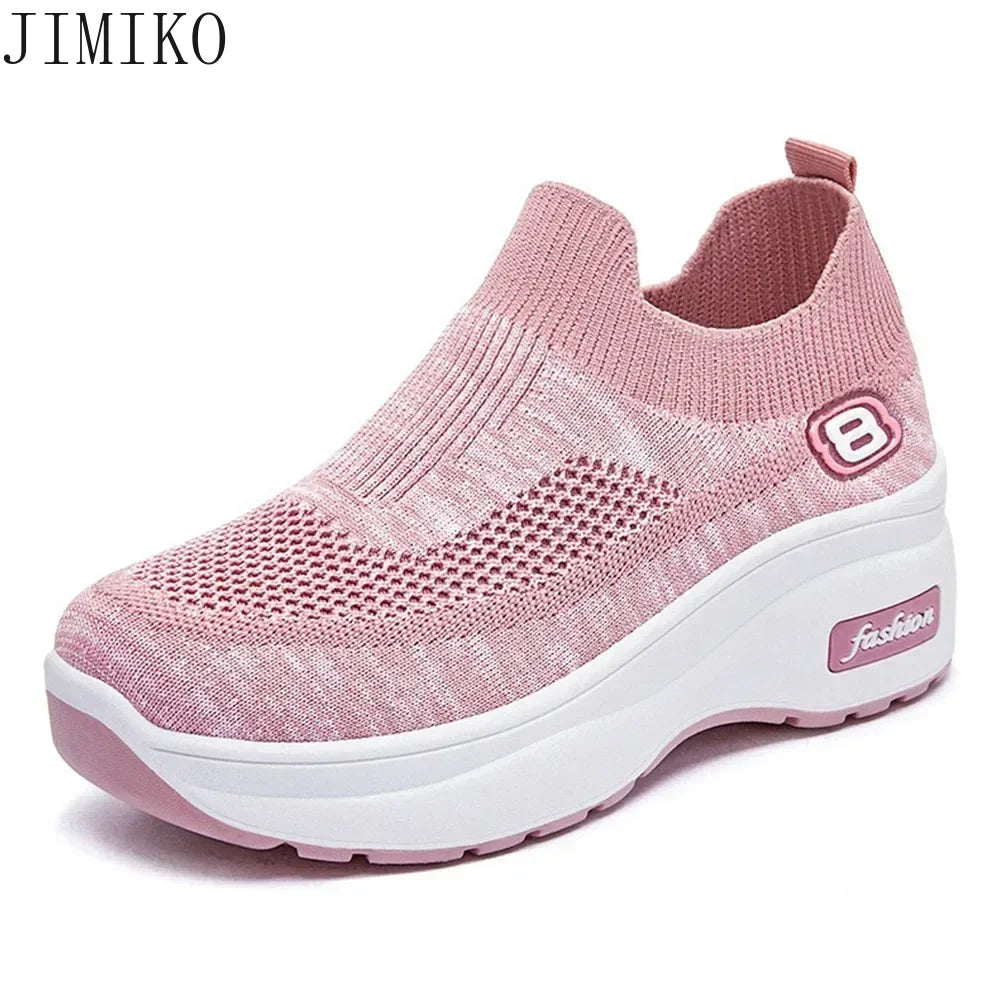 Women Orthopedic Walking Shoes Breathable Mesh Slip-On Sneakers Nursing Work Comfortable Casual Cushion Athletic Running Joggers