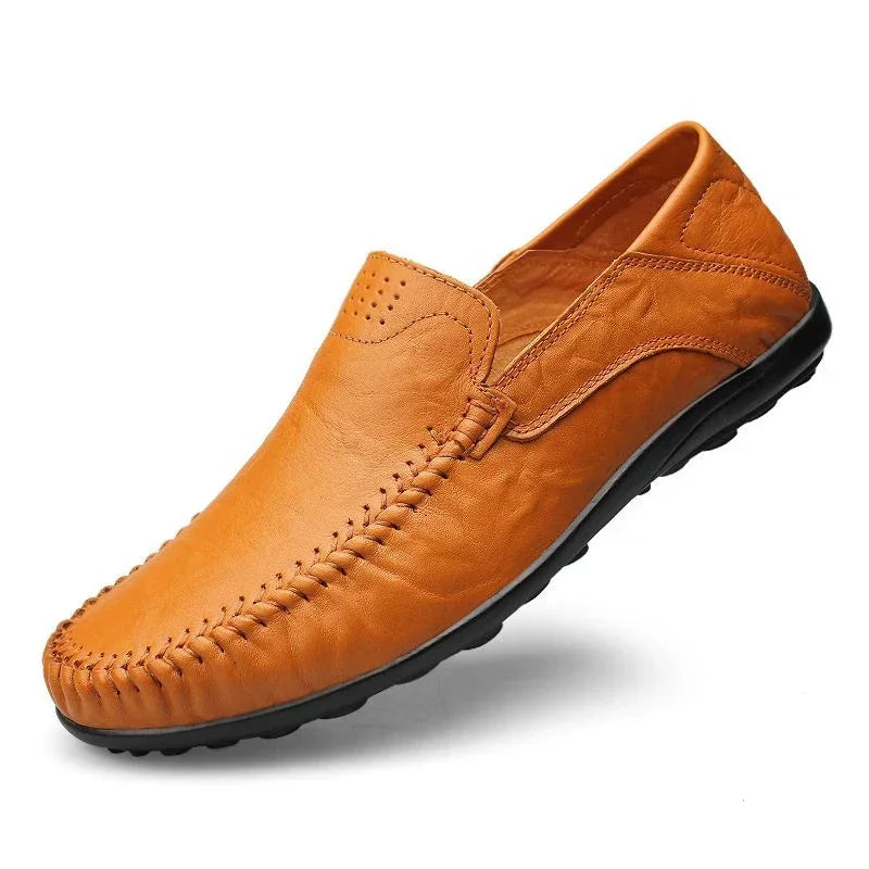 Fashion Leather Men Casual Shoes Luxury Brand Formal Men Loafers Moccasins Italian Breathable Slip on Male Boat Shoes Size 37-47
