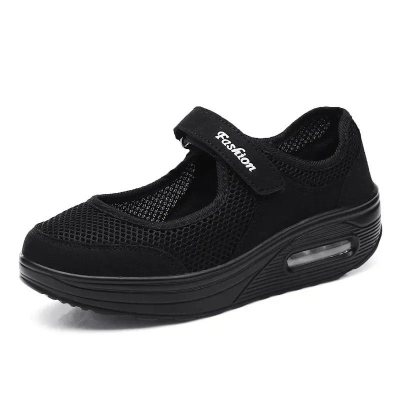 Women's Light Fashion Breathable Mesh Wedge Heels Shoes Casual Shoes Mesh Outdoor Sports Running Designer Sneakers 2024
