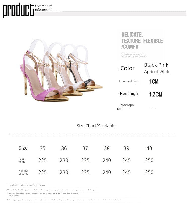 Women Peep-Toe High-Heeled Sandals Big Size 43 plus Size Stiletto Heel High Heels